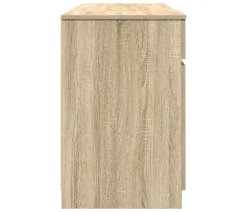 Laud Sahtliga Riiuliga Sonoma Tamm 140 X 49 X 76 Cm Tehispuit