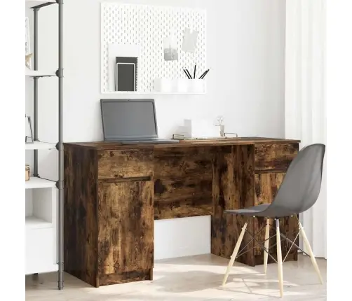 Stalas Dūminio Ąžuolo 140 X 49 X 76 Cm Apdirbta Mediena