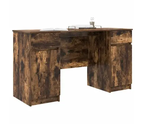 Stalas Dūminio Ąžuolo 140 X 49 X 76 Cm Apdirbta Mediena