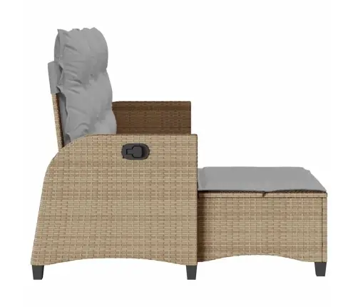 Atlaižams Dārza Dīvāns Ar Spilveniem L-Veida Smilškrāsas Vidaxl