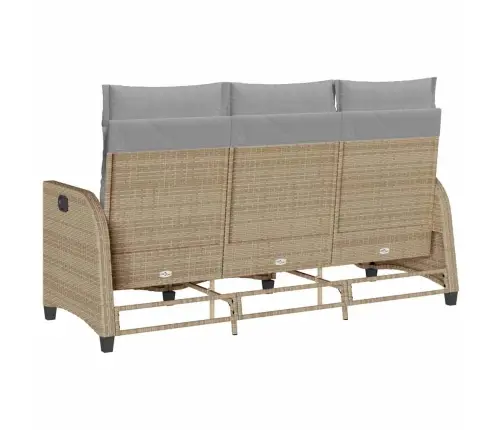 Atlaižams Dārza Dīvāns Ar Spilveniem L-Veida Smilškrāsas Vidaxl