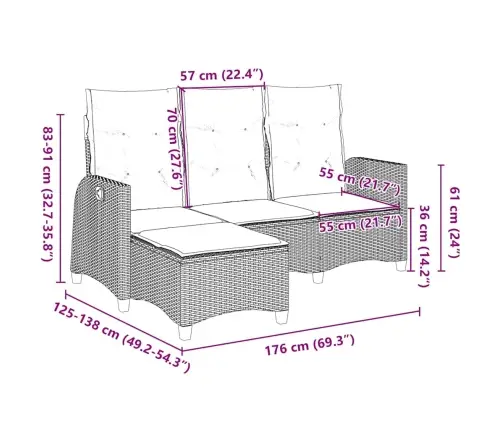 Atlošiama Sodo Sofa Su Pagalvėlėmis L Formos Smėlio Spalvos