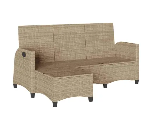 Atlošiama Sodo Sofa Su Pagalvėlėmis L Formos Smėlio Spalvos