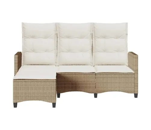 Atlošiama Sodo Sofa Su Pagalvėlėmis L Formos Smėlio Spalvos