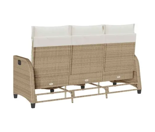 Atlošiama Sodo Sofa Su Pagalvėlėmis L Formos Smėlio Spalvos