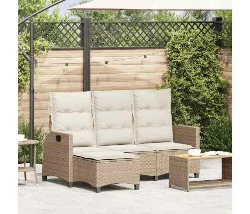 Atlošiama Sodo Sofa Su Pagalvėlėmis L Formos Smėlio Spalvos