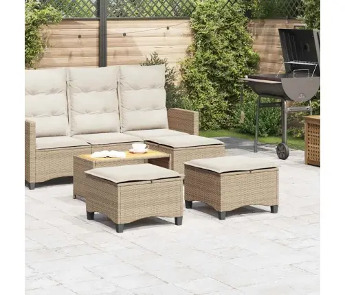 Dārza Krēsli Ar Spilveniem 2 Gab Bēšs 55X55X36 Cm Vidaxl