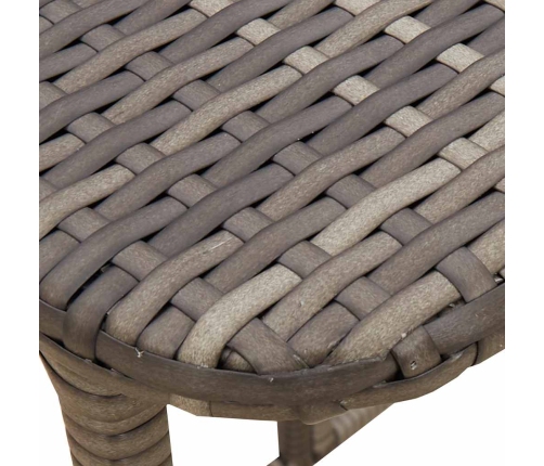 Saliekamais Dārza Galds Pelēks 90X51X75 Cm Pe Rotangpalma Vidaxl