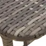 Saliekamais Dārza Galds Pelēks 90X51X75 Cm Pe Rotangpalma Vidaxl