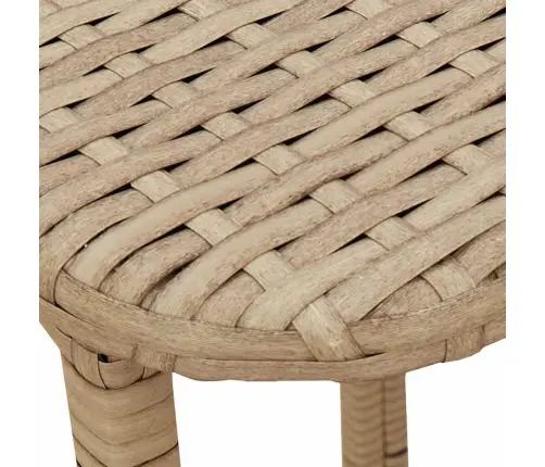 Saliekamais Dārza Galds Bēšs 90X51X75 Cm Pe Rotangpalma Vidaxl
