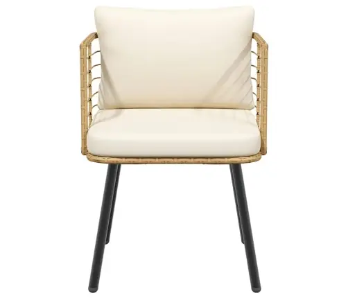 Sodo Kėdė Su Pagalvėlėmis Natūralaus Poliruoto Rotango