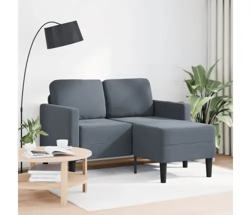 2-Kohaline Diivan Koos Diivaniga L-Kujuline Tumehall Samet