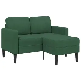2-Vietīgs Dīvāns Ar Kušeti L-Veida Tumši Zaļa 125 Cm Veļa Vidaxl 2-Vietīgs Dīvāns Ar Kušeti L-Veida Tumši Zaļa 125 Cm Veļa Vidaxl
