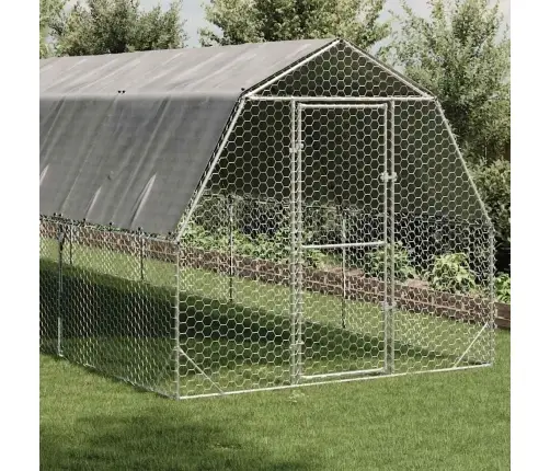 Vistas Skrējiens Ar Jumtu, 2,5X10X2,25 M, Cinkots Tērauds Vidaxl