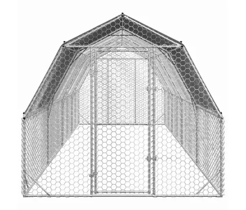 Vistas Skrējiens Ar Jumtu, 2,5X8X2,25 M, Cinkots Tērauds Vidaxl
