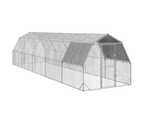 Vistas Skrējiens Ar Jumtu, 2,5X10X2,25 M, Cinkots Tērauds Vidaxl