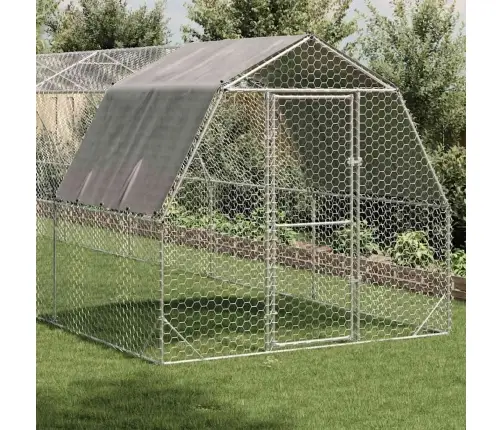 Vistas Skrējiens Ar Jumtu, 2,5X12X2,25 M, Cinkots Tērauds Vidaxl