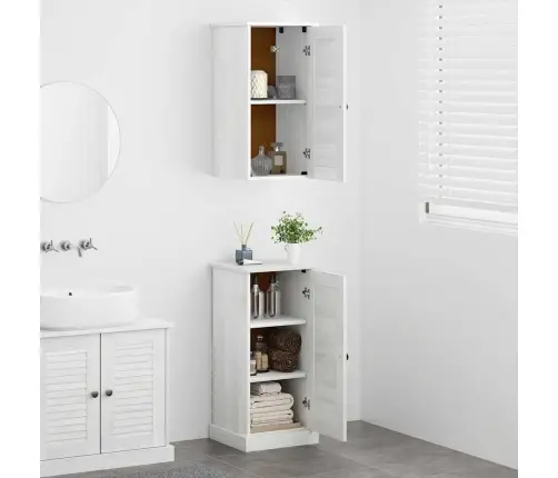 Vannitoa Mööbleset Vigo 2 Pcs Valge Ja Antiikvalge Männipuit