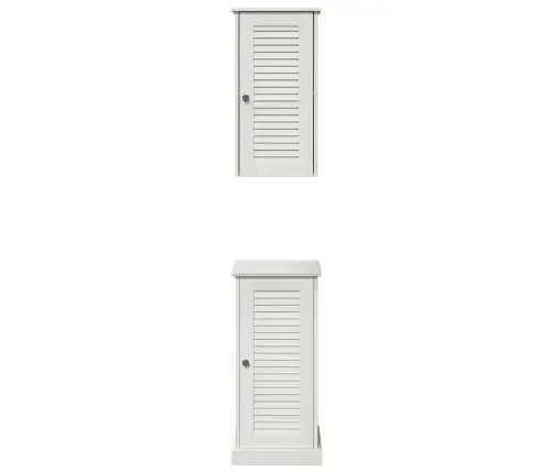 Vannitoa Mööbleset Vigo 2 Pcs Valge Ja Antiikvalge Männipuit