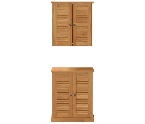 Vannas Istabas Mēbeļu Komplekts 2 Pcs Brūna 67.5 X 34 X 80 Cm Vidaxl