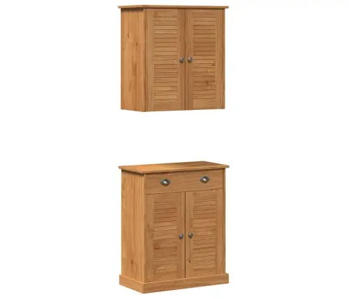 Vannas Istabas Mēbeļu Komplekts 2 Pcs Brūna 67.5 X 34 X 80 Cm Vidaxl
