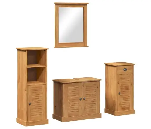 Vannitoa Mööbleset Uksega Vigo 4 Pcs Meepruun 37 X 34 X 110 Cm