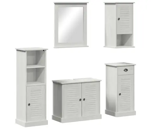 Vannitoa Mööbleset Vigo 5 Pcs Antiikvalge 37 X 34 X 110 Cm