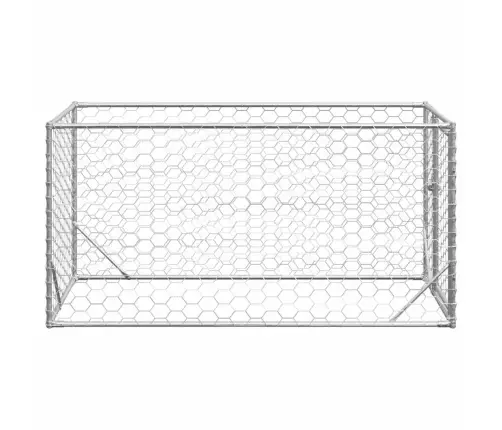 Āra Suņu Voljērs Ar Durvīm, 2X1X1 M, Cinkots Tērauds Vidaxl