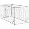 Āra Suņu Voljērs Ar Durvīm, 2X1X1 M, Cinkots Tērauds Vidaxl
