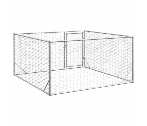 Koerakuut Uksega 2 X 2 X 1 M, Tsingitud Terasest