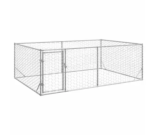 Õue Koerakuut Uksega 3 X 2 X 1 M, Tsingitud Terasest