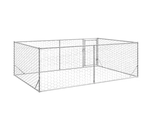 Õue Koerakuut Uksega 3 X 2 X 1 M, Tsingitud Terasest