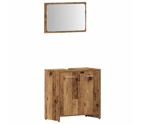 4-Osaline Vannitoa Mööblikomplekt, Vana Puit, Tehispuit