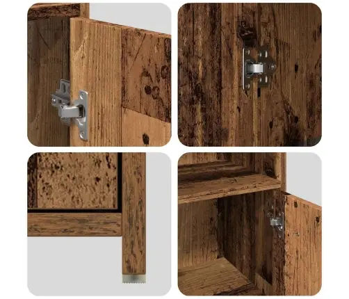 4-Osaline Vannitoa Mööblikomplekt, Vana Puit, Tehispuit