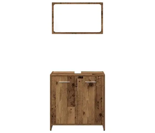 3-Daļīgs Vannasistabas Mēbeļu Komplekts, Veca Koka, Koks Vidaxl