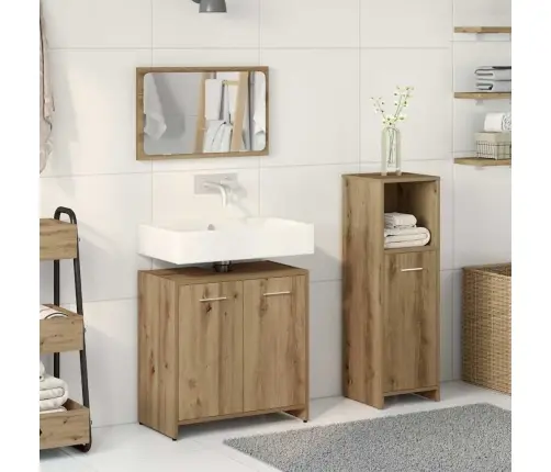 3-Daļīgs Vannasistabas Mēbeļu Komplekts, Koka Krāsa Vidaxl