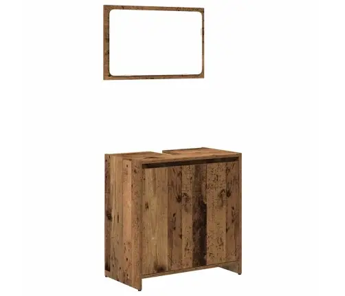 Vonios Baldų Komplektas, 3 Dalių, Medienos, Apdirbta Mediena