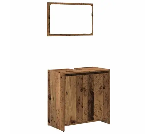 Vonios Baldų Komplektas, 3 Dalių, Medienos, Apdirbta Mediena