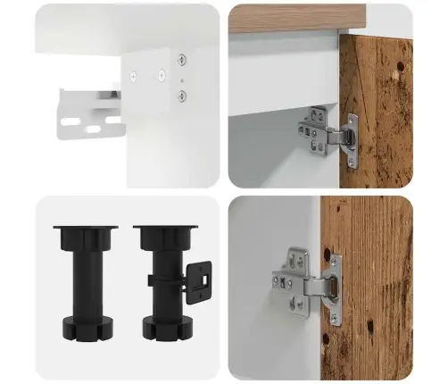 11-Osaline Köögikappide Komplekt "Lyon", Vanast Puidust, Töödeldud Puit