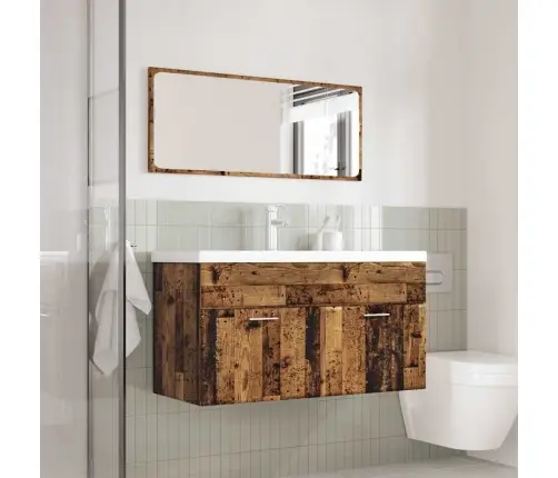 Vonios Baldų Komplektas, 3 Dalių, Medienos, Apdirbta Mediena