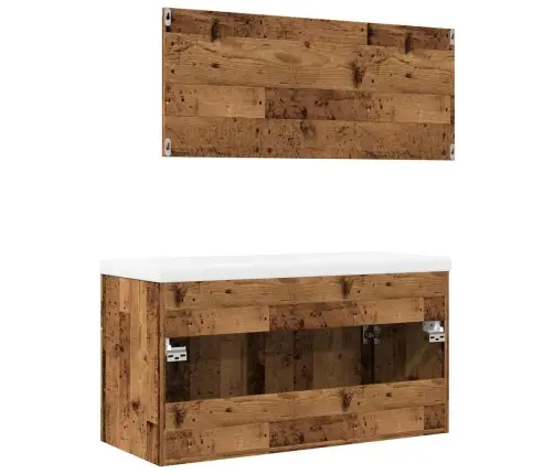 Vonios Baldų Komplektas, 3 Dalių, Medienos, Apdirbta Mediena