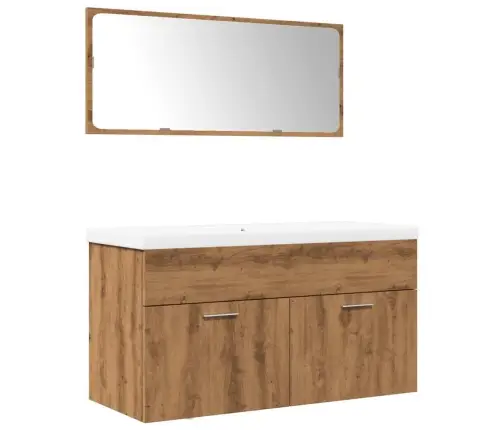 3-Daļīgs Vannasistabas Mēbeļu Komplekts, Koka Krāsa Vidaxl