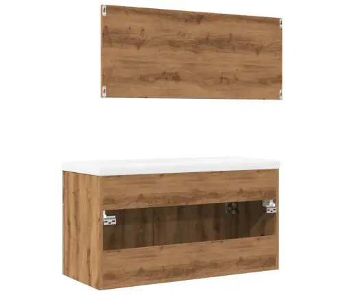 3-Daļīgs Vannasistabas Mēbeļu Komplekts, Koka Krāsa Vidaxl