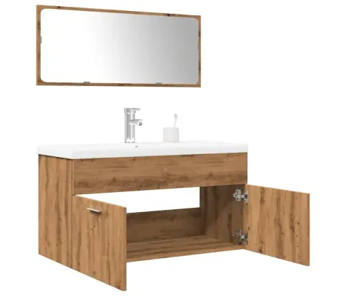 3-Daļīgs Vannasistabas Mēbeļu Komplekts, Koka Krāsa Vidaxl