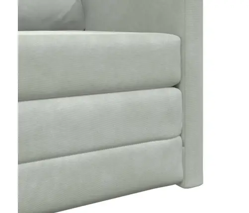 Grīdas Dīvāns Viena Persona Pārvēršams Vāveres 74X77X81 Cm Gaiši Pelēks Vidaxl