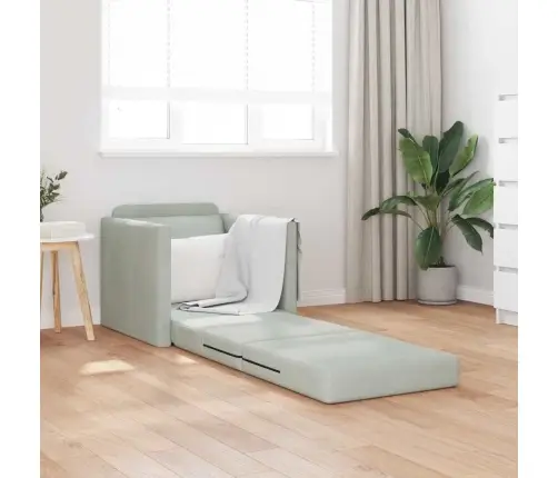 Grīdas Dīvāns Viena Persona Pārvēršams Vāveres 74X77X81 Cm Gaiši Pelēks Vidaxl