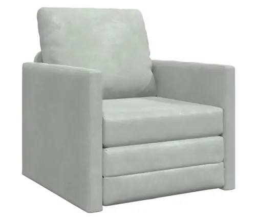 Grīdas Dīvāns Viena Persona Pārvēršams Vāveres 74X77X81 Cm Gaiši Pelēks Vidaxl