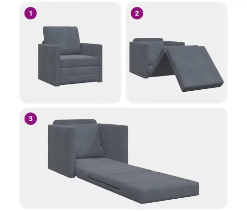 Sofa Lova Tamsiai Pilka 74 X 77 X 81 Cm Aksomas