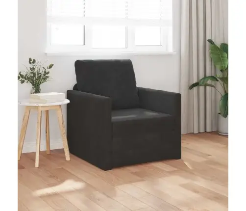 Grīdas Dīvāngulta 2-In-1 Melns 74X77X81 Cm Samts Vidaxl