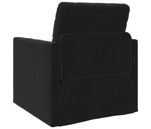 Grīdas Dīvāngulta 2-In-1 Melns 74X77X81 Cm Samts Vidaxl